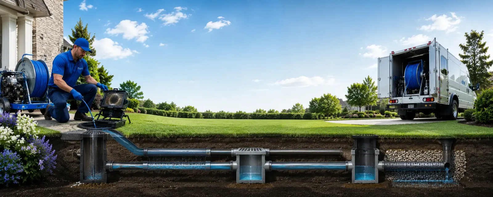 Outdoor drain cleaning information for Oakdale, NY